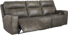 Signature Design by Ashley® Game Plan Concrete Power Reclining Sofa