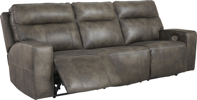 Signature Design by Ashley® Game Plan Concrete Power Reclining Sofa