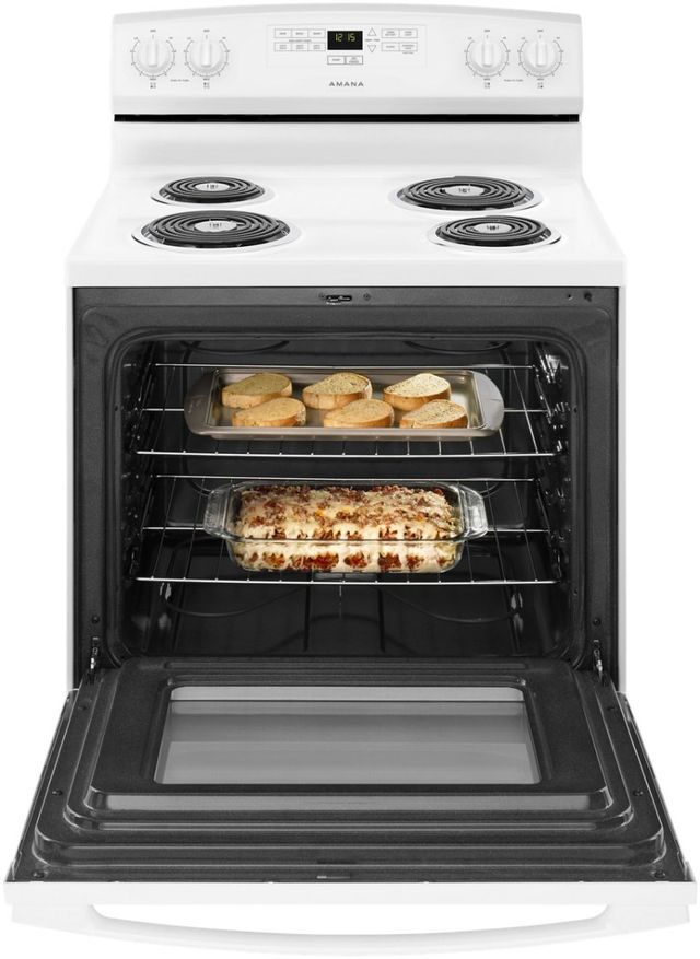 Amana® 30" Black on Stainless Free Standing Electric Range 11