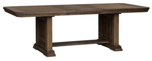 Liberty Artisan Prairie 6-Piece Aged Oak Trestle Table Set 1