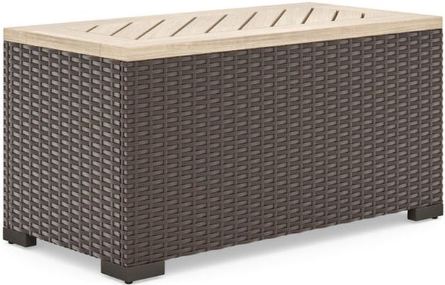 homestyles® Palm Springs Brown Outdoor Storage Table-0