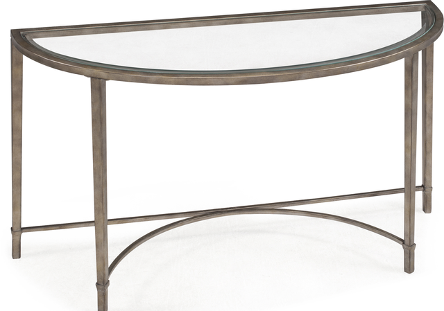 Magnussen Home® Copia Antiqued Silver/Gold Demilune Sofa table