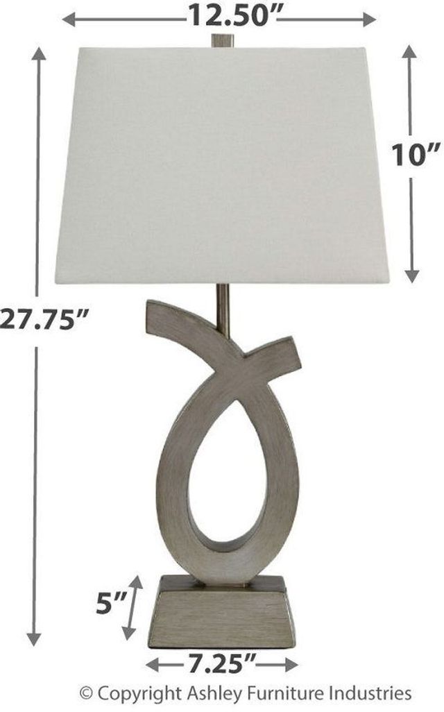 Signature Design by Ashley® Amayeta 2-Piece Silver Table Lamp Set 1
