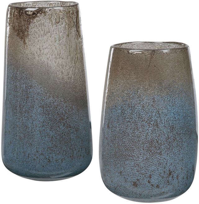 Uttermost® by Carolyn Kinder Ione 2-Piece Seeded Glass Vases-0