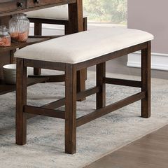 Furniture of America® Fredonia Beige Counter Height Bench