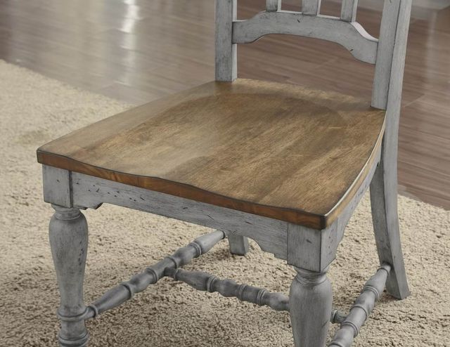 Flexsteel® Plymouth® Distressed Graywash Dining Chair 4