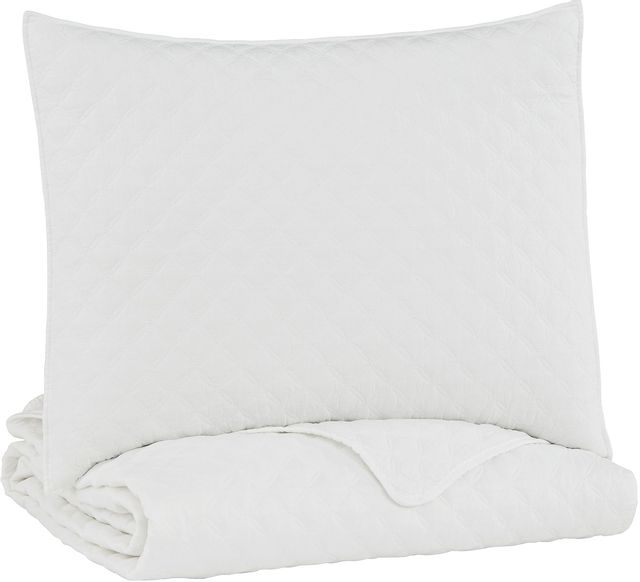 Signature Design by Ashley® Ryter White Twin Coverlet Set