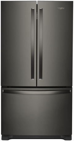 Whirlpool® 20 Cu. Ft. Wide Counter Depth French Door Refrigerator-Fingerprint Resistant Black Stainless Steel-WRF540CWHV
