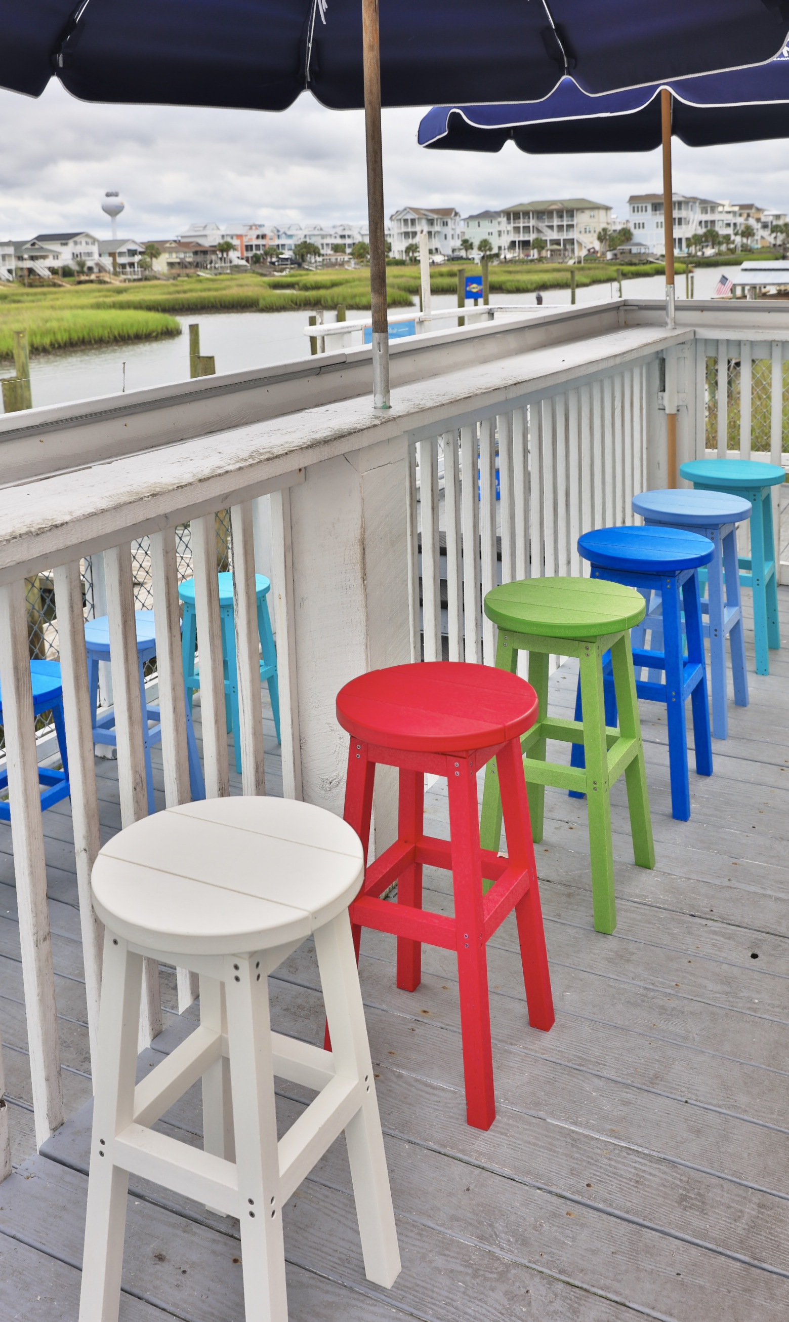 C R Plastics Generation Line Turquoise Counter Stool