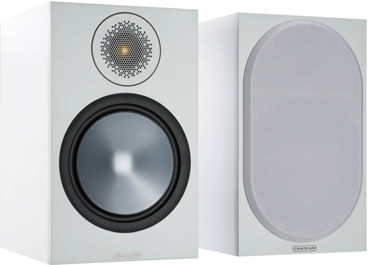 white bookshelf speakers