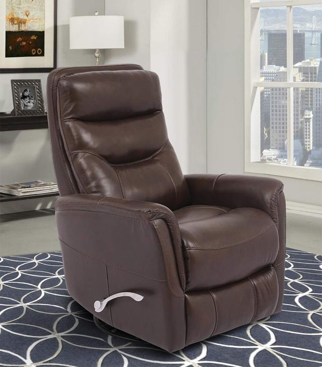 Parker House® Gemini Robust Manual Leather Swivel Glider Recliner-3