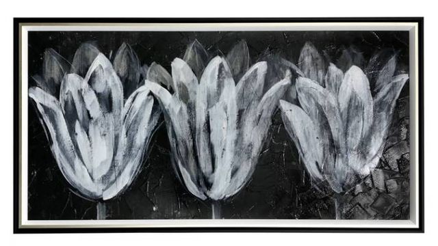 Stylecraft Jane Seymour White Trio on Black Black/White Wall Art