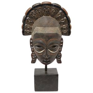 Uma Home Primitive African Mask Sculpture