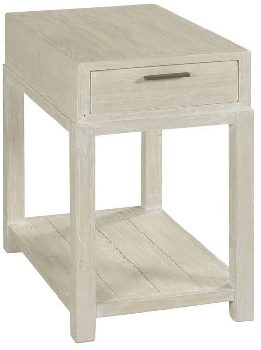 Hammary® Reclamation Place White Sand Chairside Table-0