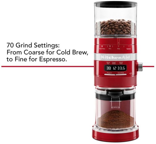 KitchenAid® Empire Red Burr Coffee Grinder 1