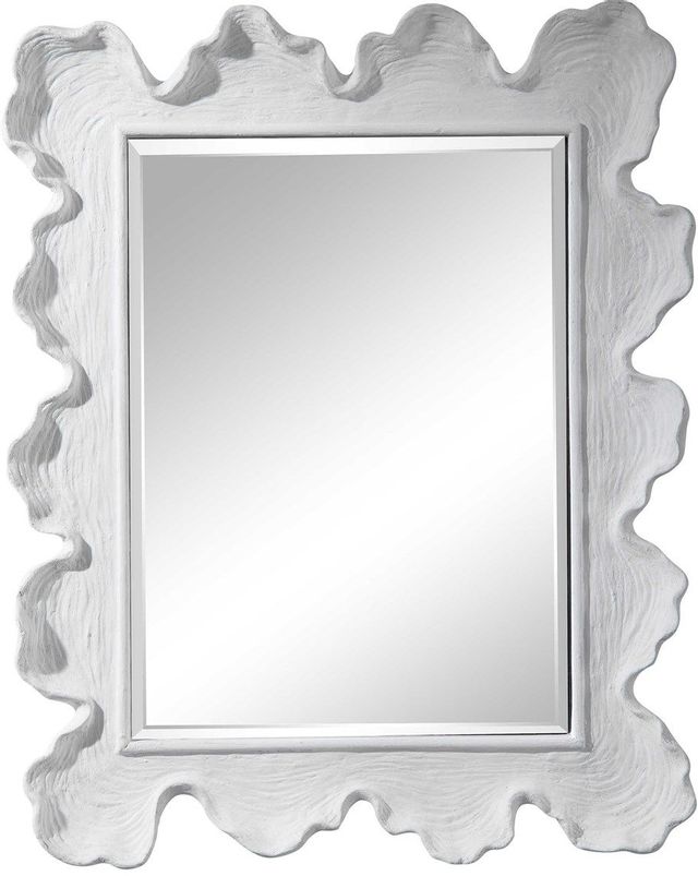 Uttermost® by Grace Feyock Sea Coral White Coastal Mirror-0