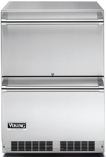 Viking® Professional 5 Series Outdoor Undercounter Refrigerated Drawers-Stainless Steel-0
