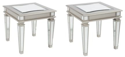 Signature Design by Ashley® Tessani 2-Piece Silver End Table Set 2