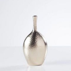 Torre & Tagus  Lilo Dimpled Ceramic Vase- Gold Large