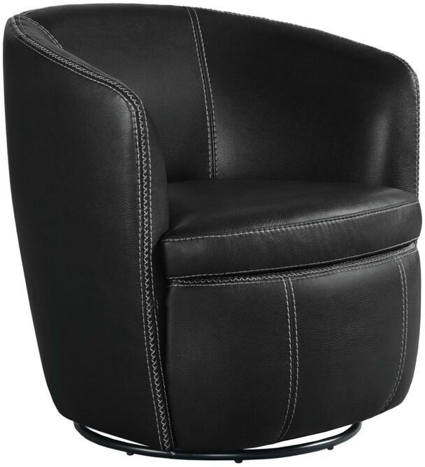 Elements International Vito Pebble Black Swivel Chair | Lovin's Furniture