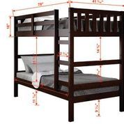 Donco Trading Company Twin Over Twin Bunk Bed With Trundle Bed-1
