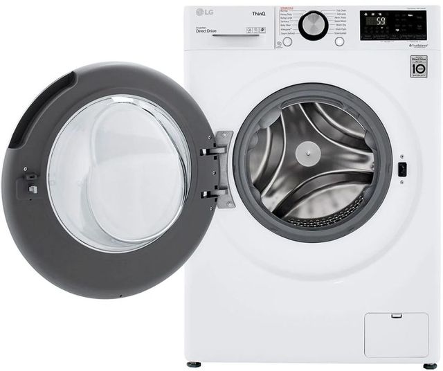 LG 2.4 Cu. Ft. White Front Load Washer Dryer Combos  6