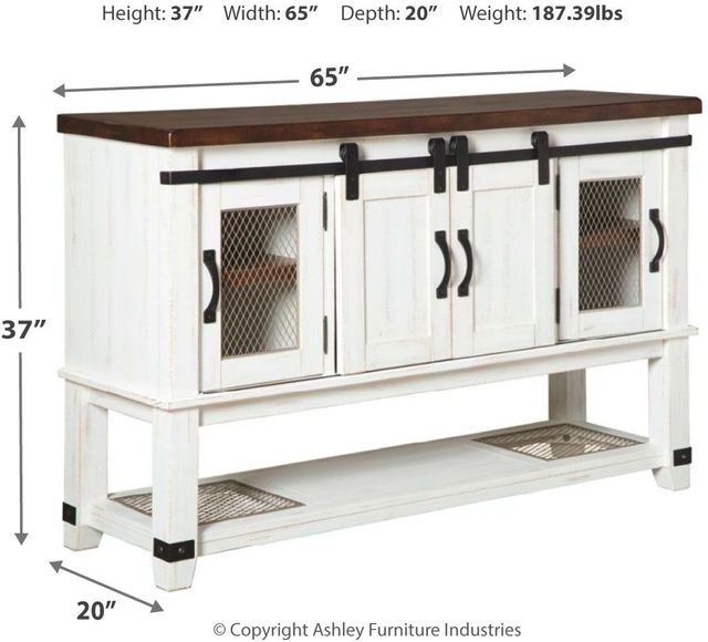Signature Design by Ashley® Valebeck White/Brown Dining Room Server 2