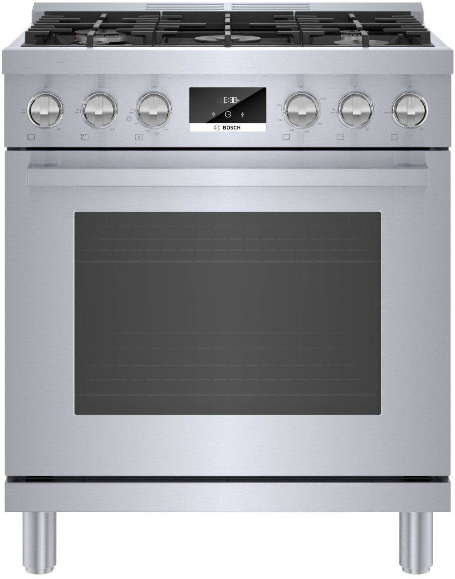 Bosch 800 Series 30" Stainless Steel Pro Style Dual Fuel Range