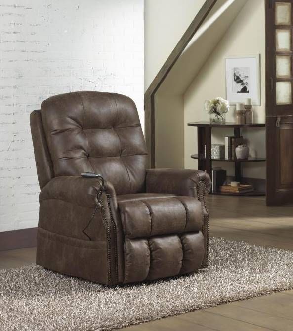 Catnapper® Ramsey Sable Power Lift Lay Flat Recliner with Heater and Massage-3
