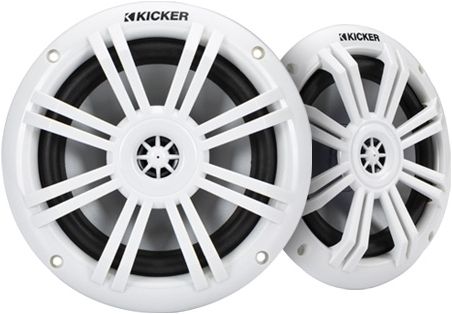 KICKER® KM-Series White 6.5" Coaxial Marine Speaker 3