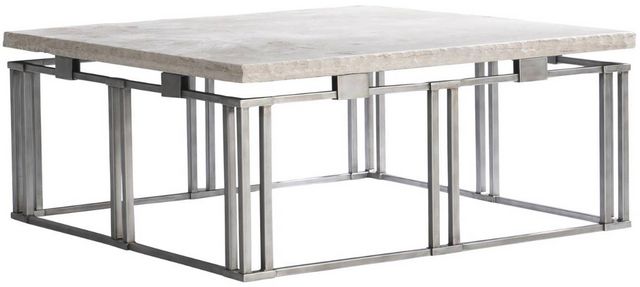 Bernhardt Riverton Silver White Cocktail Table 