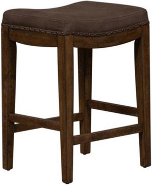 Liberty Furniture Aspen Skies Weathered Brown Upholster Bar Stool - Set of 2