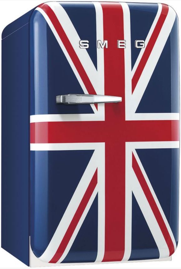 Smeg 50's Retro Style 1.5 Cu. Ft. Union Jack Compact Refrigerator