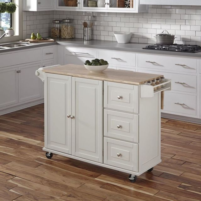 homestyles® Dolly Madison White Kitchen Cart-2