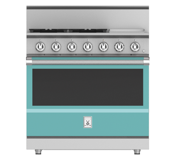 Hestan KRG Series 36" Steeletto Pro Style Liquid Propane Gas Range with 12" Griddle 24