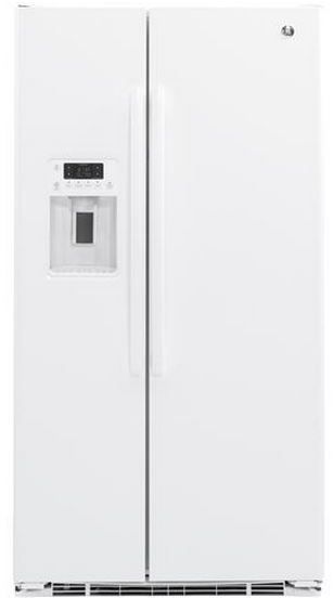 GE® 22.0 Cu. Ft. Counter Depth Side By Side Refrigerator-White