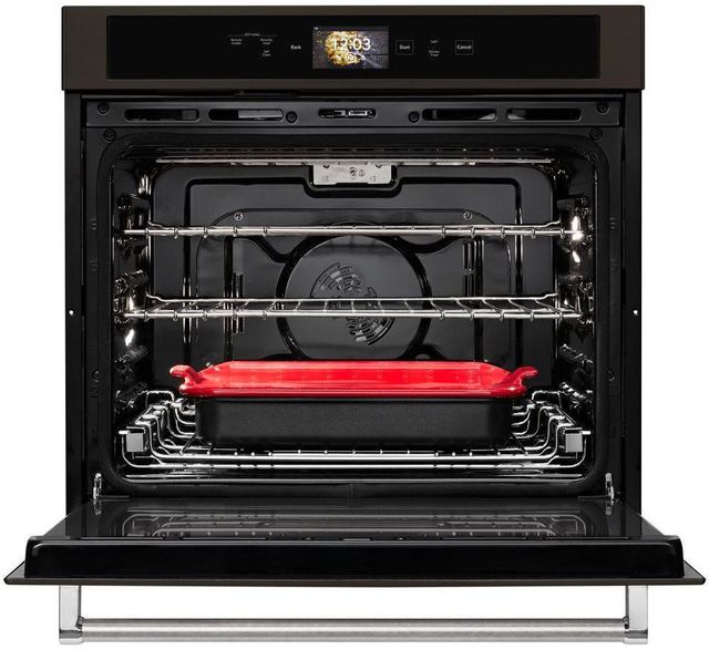 KitchenAid® 30" Black Stainless Steel with PrintShield™ Finish Smart Electric Built In Single Oven 2
