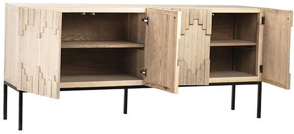 Dovetail Furniture Mabini Grey White Sideboard 1