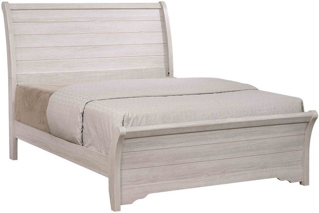 Crown Mark Coralee Chalk King Sleigh Bed | Adams Furniture | Longview, TX