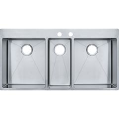 Franke Vector Stainless Steel Undermount 3 Basin Kitchen Sink