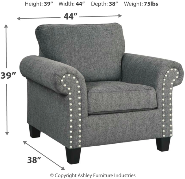 Benchcraft® by Ashley® Agleno Charcoal Accent Chair 5
