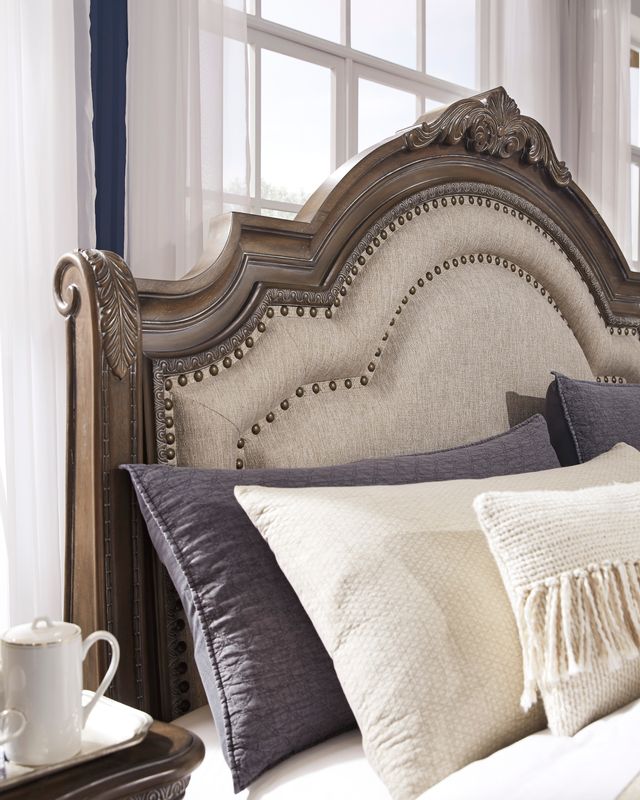 Signature Design by Ashley® Charmond Brown King/California King Upholstered Sleigh Headboard 4