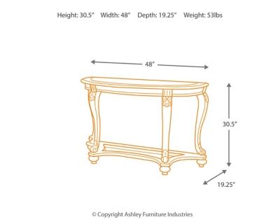 Table canapé demi-cercle Norcastle, brun, Signature Design by Ashley® 6