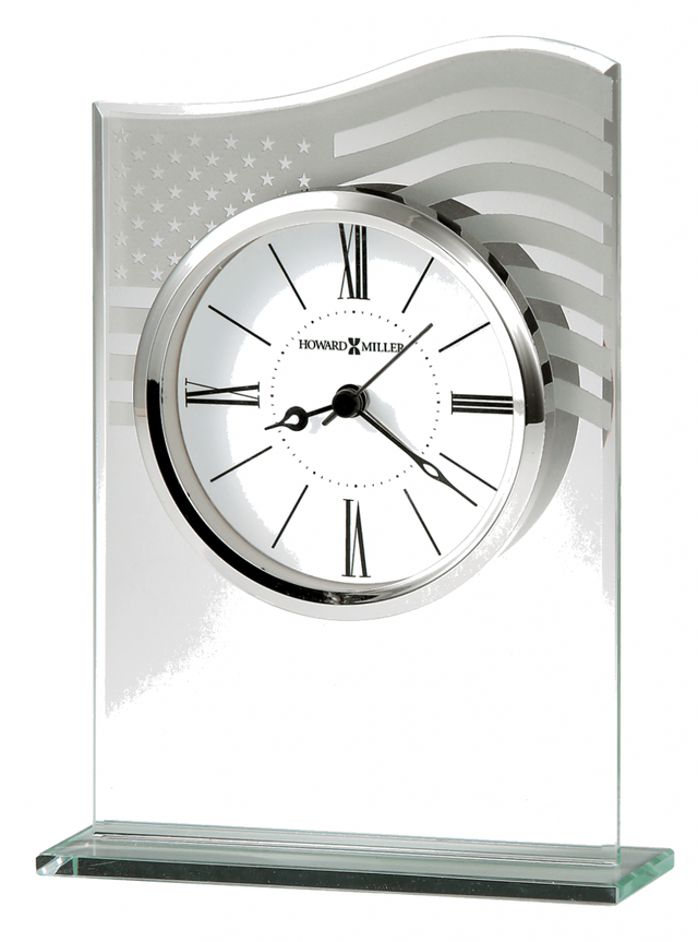 Howard Miller® Liberty Clear Glass Tabletop Clock