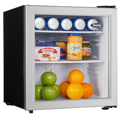 danby mini fridge clear door