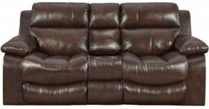 Catnapper® Positano Cocoa Reclining Loveseat with Console