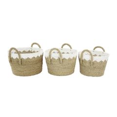 Uma Home Seasgrass Baskets (Set of 3)