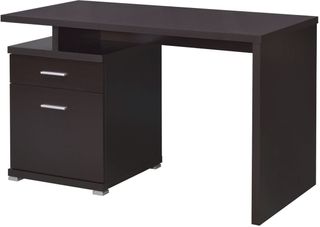 Coaster® Irving Cappuccino 2-Drawer Office Desk With Cabinet