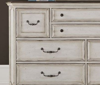 Liberty Furniture Abbey Road White Dresser and Mirror-2