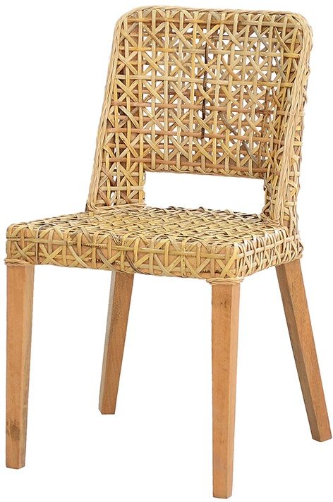 A & B Home Natural Woven Side Chair-0